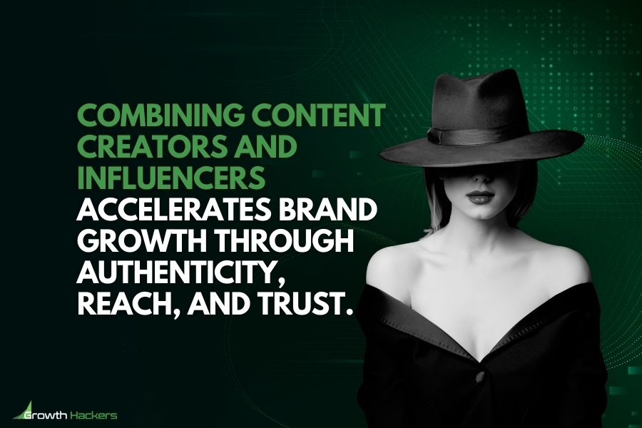 Combining content creators and influencers accelerates brand growth through authenticity reach and trust