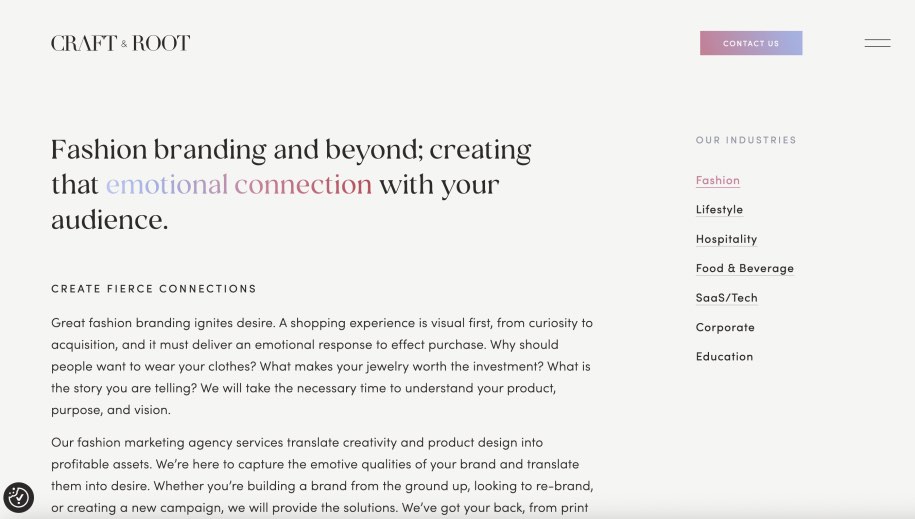 Craft & Root Best Fashion Marketing Agency Top Digital Services Luxury Clothing Brands