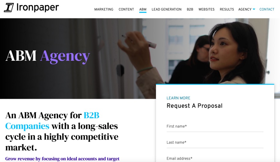 Ironpaper Best ABM Agencies