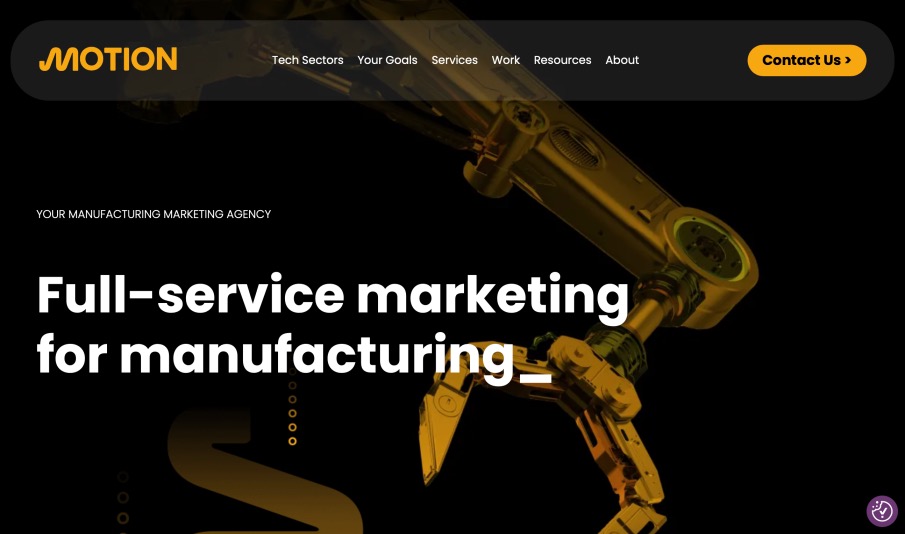 Motion B2B Marketing Agency for Manufacturing Companies