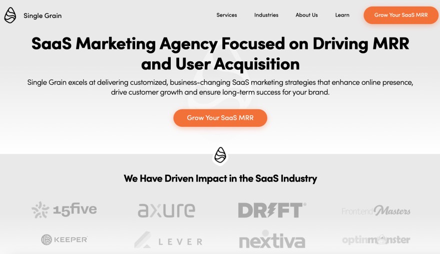 Single Grain Best SaaS Marketing Services