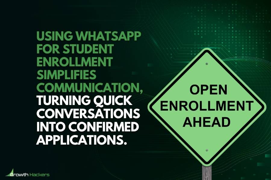 Using WhatsApp for student enrollment simplifies communication turning quick conversations into confirmed applications